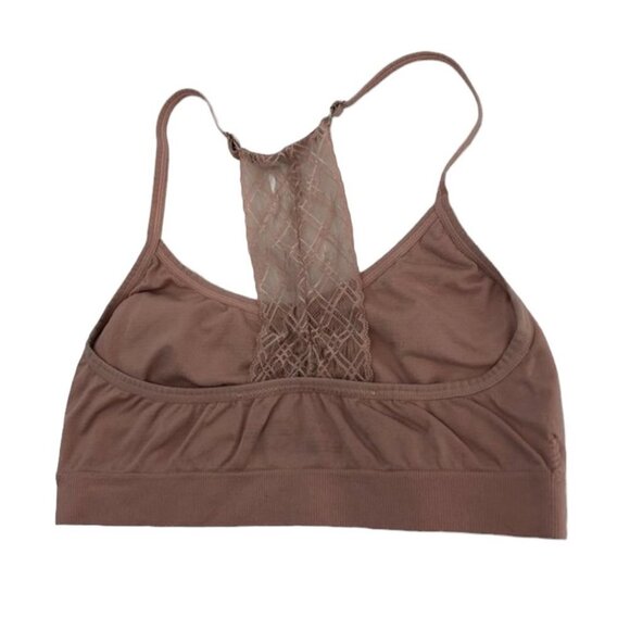 Tahari  blush pink seamless lace back bralette SP - Picture 2 of 14